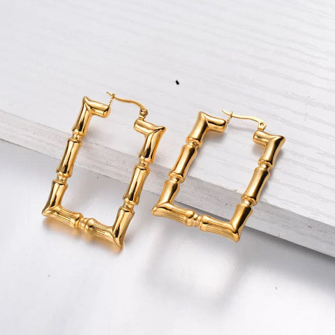 Geometric square earrings