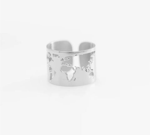 World map ring