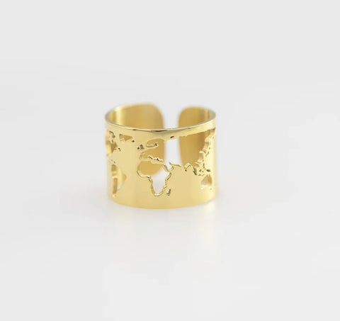 World map ring