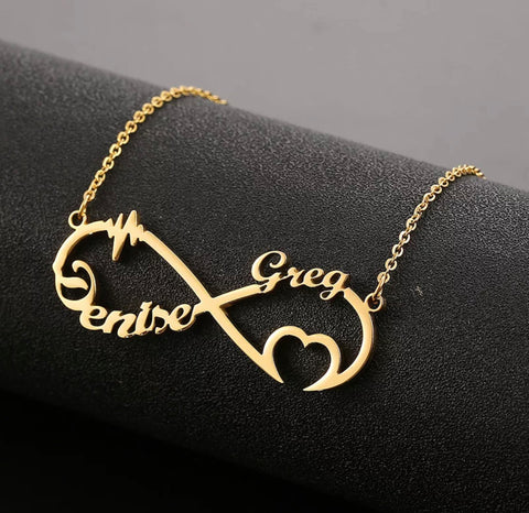 Infinity custom name necklace