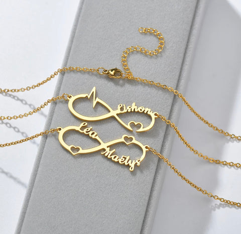 Infinity custom name necklace