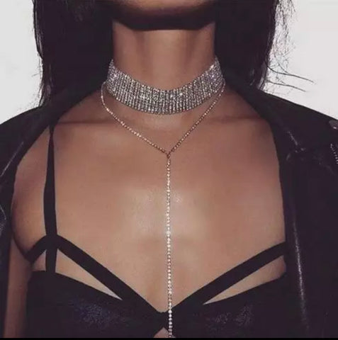 European Rhinestone Choker